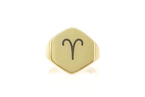 Bague en forme d'hexagone Bélier : le bijou en or durable qui ne verdit pas - 4