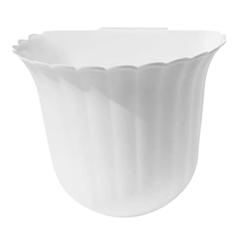 LALADEFIEE キッチンゴミ箱 堆肥ビン屋外 玄関のゴミ箱 壁掛け ごみ箱 廃棄物容器 ぶら下げ植木鉢屋内 キャビネット吊り下げ 家庭用 家庭ゴミ ゴミ容器 プラスチック 白い
