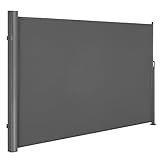 Seitenmarkise, Außenterrassenmarkise, Erweiterbarer Horizontaler Sonnenschutz für Garten, Balkon, Trennwand-Rollmarkise für Terrasse, Privatsphäre und Schutz