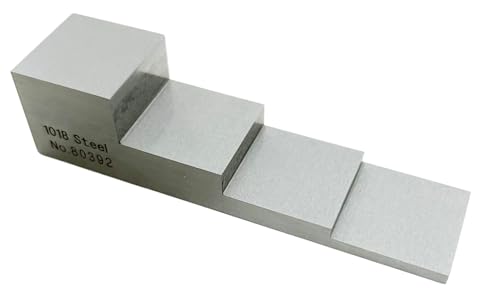 Bloque de calibración ultrasónico de 4 pasos 2.5mm 5mm 10mm 20mm Acero 1018 para medidor de espesor ultrasónico miniatura 1