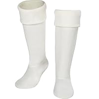 Syhood Women's Boot Socks - Warm Fleece Socks for Rain Boots, Hiking & Winter (White)