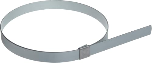 Band-It CP2499 5/8" Wide x 0.025" Thick 6" Diameter, Galvanized Carbon Steel Center Punch Clamp (25 Per Box)