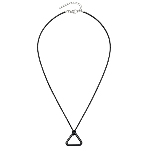 Miaija Chainsaw Man Themed Cosplay Necklace Black Triangular Pull Ring Pendant Unisex Anime Style Jewelry Gift for Fans