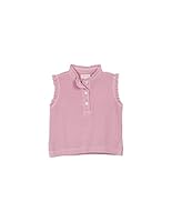 GOCCO Baby - Mädchen Polo DE Pique ROSA Cuello Y Manga VOLAN Stangen, Rosado,