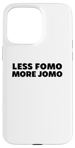 Less FOMO More JOMO Minimalist Retro Vintage Quote Design �X�}�z�P�[�X iPhone 15 Pro Max �p