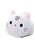 100% algodón de alta calidad I3C Juguete de peluche de dibujos animados Almohada de gato Linda muñeca de gatito Muñeca Novia Regalo de cumpleaños para uso personal en el hogar y la oficina (blanco)