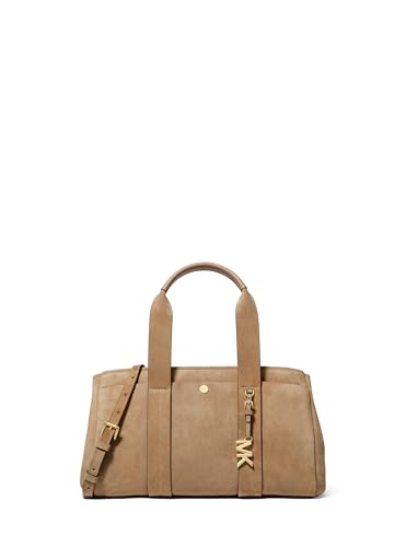 Michael Kors Romee Small Satchel Gold-Tone Suede Husk