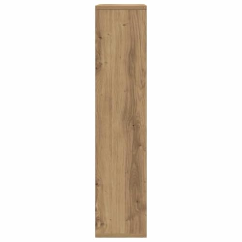 Estantería estrecha de madera para 60 kg con 7 compartimentos de roble Artisan 7