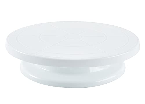 Kit Confeiteiro Base Giratória Bailarina de Confeitar Bolo 28Cm Com Espátulas de Alisar e Wave Cake