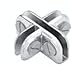 C.R. LAURENCE ZLC10CH CRL Chrome Four-Way 90 Degree Adjustable Shelf Connector