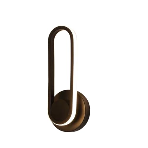 Applique murale LED salon noire orientable lampe de chevet moderne design épuré
