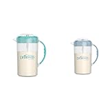 Dr. Brown's 32oz Baby Formula Mixing Pitcher Bundle with Adjustable Stopper, Locking Lid & No Drip Spout, Teal & Blue