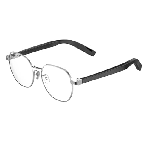Slim Smart Glasses for Women & Men?Ultra-Lightweight Bluetooth Glasses,Open Ear Speakers ,Blue Light Blocking, Auto On/Off, Touch Control, Remote Photography – for Office, Reading, Driving,Transparent