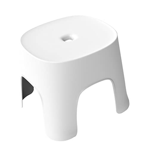 CHILDWEET 1pezzi Sgabello Antiscivolo Plastica Per Uso Multiplo Sgabello Compatto Per Adulti Per Bagno e Cucina Bianco