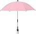 Stuhlschirm mit Klemme, Tragbarer Clip-Regenschirm für Strandstühle, Terrasse, Kinderwagen, Rollstühle, Golfwagen(Rosa)