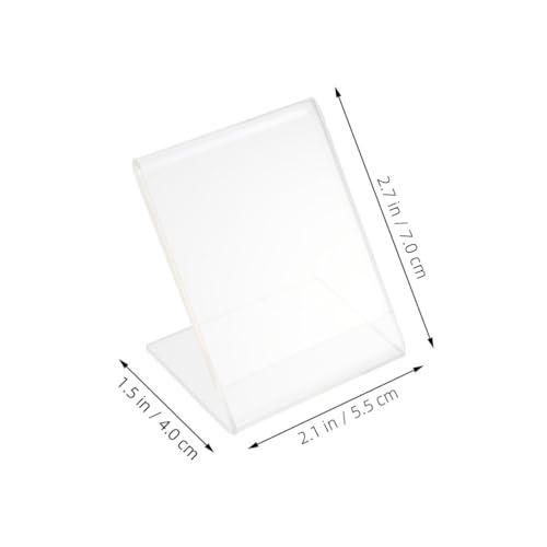Image of NUOBESTY L-Shape Qr Code Stand Acrylic Display Holder for Payment Card Sign Label Holder for Retail Store Restaurant Office Desk
