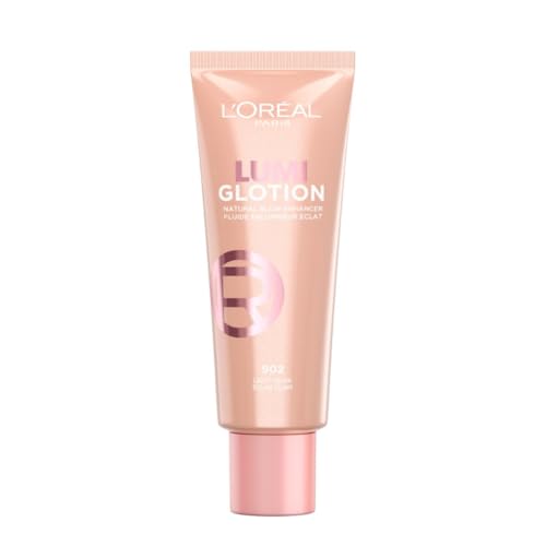 L'Oréal Paris - Fluide Enlumineur Éclat Multi-Usages - Illumine & Hydrate - Enrichi en Beurre de Karité - Lumi glotion - Teinte : 902 - 40 ml