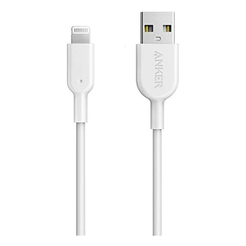 Anker PowerLine II iPhone Ladekabel, Lightning Kabel, MFi-Zertifiziert für iPhone 13/12/11/Pro/XS/XS Max/XR/X/8/8 Plus/7/7 Plus/6s/6/6 Plus (Weiß), 0.9m Cover