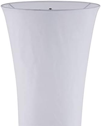 Contemporary Floor Lamp for Living Room Bedrooms, Floor Lamp with White Cloth Fabric Shade, Soft Standing Light Corner Lighting