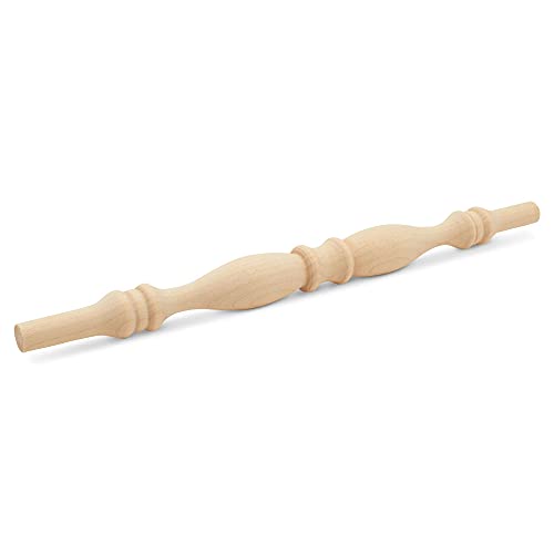 Image of Wooden Baluster Spindles 9 inch, Pack of 6 Spindles for Crafts, Woodworking, and Furniture, by Woodpeckers