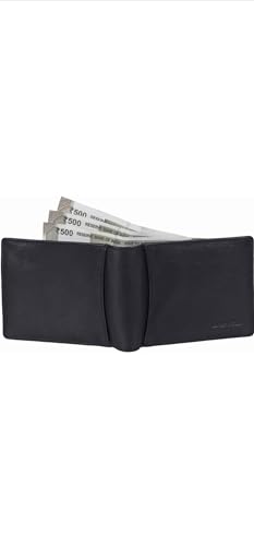 Black Men’s Leather Wallet Genuine Leather, Multiple Card Slots, Coin Pockets, RFID Blocking, Stylish and Durable3
