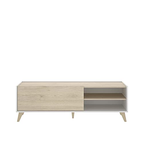Mueble-de-TV-de-diseno-nordico-Ness-Tablero-de-particulas-melaminizado-155×43-cm-BlancoNatural Mueble-de-TV-de-diseno-nordico-Ness-Tablero-de-particulas-melaminizado-155×43-cm-BlancoNatural