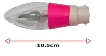 Veryspare Holder Flame Bulb for Mandir/Temple, Art Cafe Resturant Decoration bulb with Hanging Holder/2meter wire/plug 1