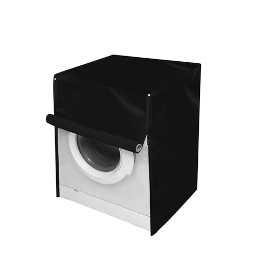 Image of Star Weaves Washing Machine Cover for Front Load LG FHT1208SWL 8 kg Washing Machine - Waterpoof & Dustproof Cover, Black Color, (WxDxH) In Cms:(60.96x53.34x86.34)