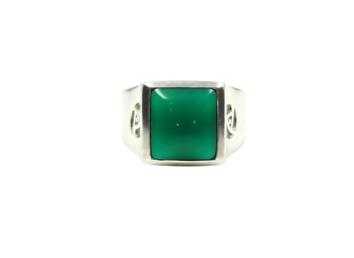 Image of Choose Your Color Mens Bold Ring 925 Sterling Silver Gemstone Wedding Engagement Statement Ring Birthstone Solitaire Jewellery Ring Sizes 4, 5, 6, 7, 8, 9, 10, 11, 12, 13,