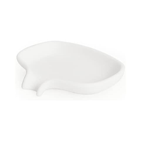 Bosign Silicone Soap Dish. Self draining keeps soap bar dry, Sustainable Soap Bar Holder for Kitchen, Bathroom. Solid & Steady in Silicone. SMALL. White (10,8x8,5x2 cm) Cover