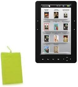 BoxWave Case Compatible with Elonex 7" Colour eBook Reader 705EB - Velvet Pouch, Soft Velour Fabric Bag Sleeve with Drawstring - Olive Green