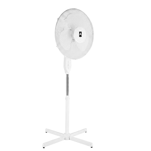 Image of Aspect 16 Inch Pedestal Fan 3 Speed Settings Quiet Operation Oscillating Adjustable Height Cooling Fan Ideal for Home and Office (40 Watts - White)