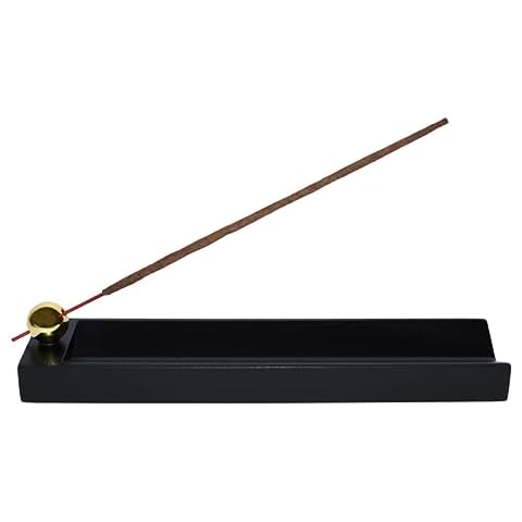 Ikibumi Black V-Shape Tray Wooden Incense Stick Holder Cover