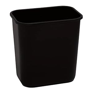 Highmark Wastebasket, 3.25 Gallons, 12 1/4in.H x 8 1/2in.W x 12in.D, Black, WB0193