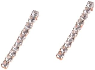 Zirkon Taşlı Yuvarlak Model Su Yolu Silver Küpe 4mm (Silver) - Görsel 1