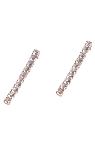 Zirkon Taşlı Yuvarlak Model Su Yolu Silver Küpe 4mm (Silver)