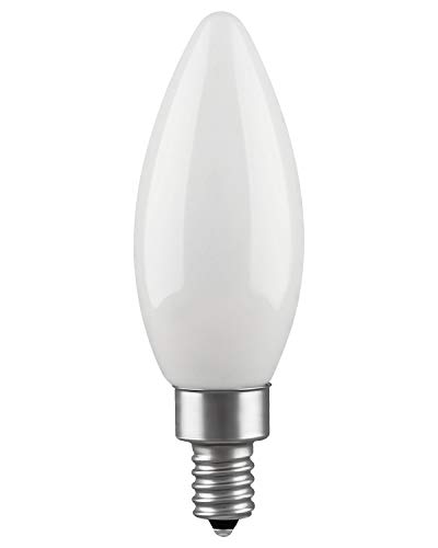 TORCHSTAR LED Dimmable Frosted Glass Filament Candelabra Bulb, 4.5W (60W Equiv.) C11 Decorative Milky Candle Bulb, UL-listed, 2700K Soft White, 500lm, 360° Beam Angle, E12 Base