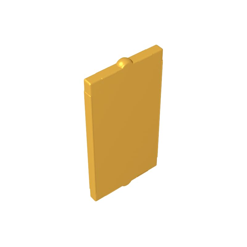 Gobricks 60602 Door Glass for Window 1x2x3 Flat Front 50 Pieces GDS-879 Compatible with Lego Building Blocks Color:Chrome Gold
