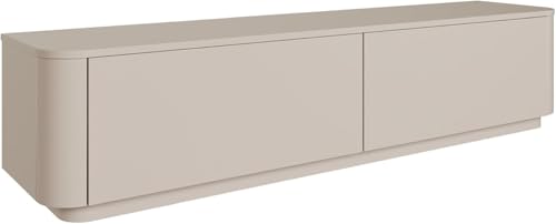 Selsey Meuble TV 175 cm Cachemire – Finition Mate Élégante, Meuble TV Posé ou Mural avec Façades Fraisées, en Panneau de Particules Stratifié et MDF,...