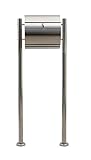 STEINBACHER© | cassetta per le lettere in acciaio inox Balo, dimensioni: 500 x 135 mm, altezza: 1200 mm, incl. 3 chiavi