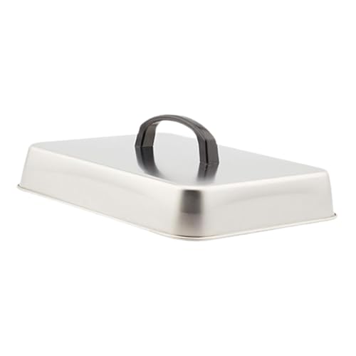 TAIZhiChen Coperchio per Griglia, Cupola per Fusione di Formaggio, Multifunzionale, Rettangolare, per Cottura a Vapore, per Hamburger, per Piastra Superiore Piat, 26x20x5cm