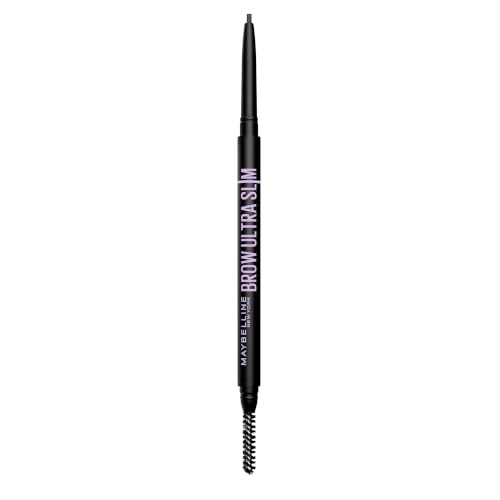Maybelline Express Brow Ultra Slim Eyebrow Makeup Brow Pencil with Precision Tip and Spoolie for Defined Eyebrows Black 1 Count