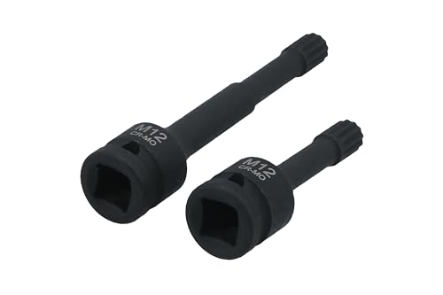 Laser 8865 - Set Di Chiavi A Bussola Per Avvitatore A Percussione, Triplo Quadrato, M12 1/2" D