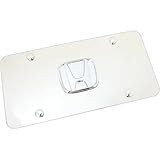 Au-TOMOTIVE GOLD, INC Officially Licensed Chrome Logo on a Chrome License Plate for Honda