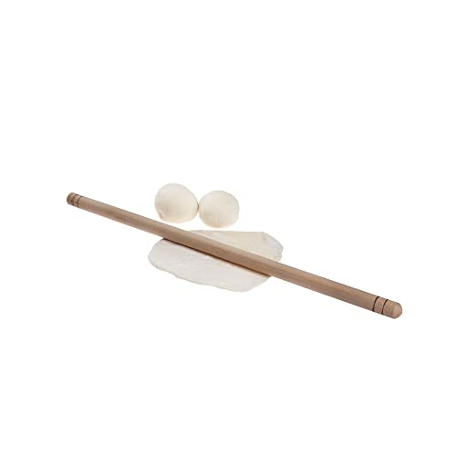 DESTALYA Nudelholz zum Backen - 48 cm Teigrolle für Teig, Kuchen, Plätzchen - Gebäck, Pasta, Brot, Keks, Fondant, Kuchen, Rolling Pin, Pizza Roller, Oklava