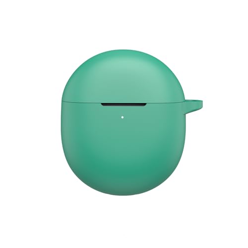 For Google Pixel Buds 2A用 ヘッドホン保護ケース 耐衝撃・防塵ケース 保護カバー 保護スリーブ 装着充電可能 全面保護 落下防止 キズ防止 耐衝撃 防塵 軽量 収納 カラビナ付き (濃い緑)