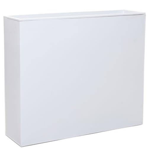 VIVANNO Pflanzkübel Raumteiler Sichtschutz Zink Weiß ELEMENTO 75x90x25