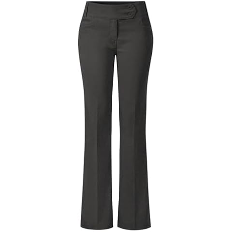 Design by Olivia Women's Ultra Stretch Comfy Millennium Bootcut Dress Pants Work Business Office Trousers Heather Charcoal L Cover