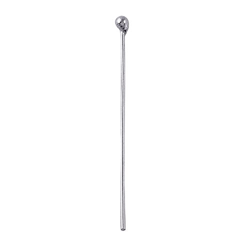 Sterling Silver 22 Gauge Head Pin with a Ball tip, Wonderfully Simple and Useful Head pin for Making New Jewelry Designs HPSS-100-3