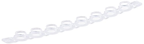 BrandTech 781326 Polypropylene (PP) Clear PCR Tubes with Flat Caps, Strip of 8 (Pack of 250)